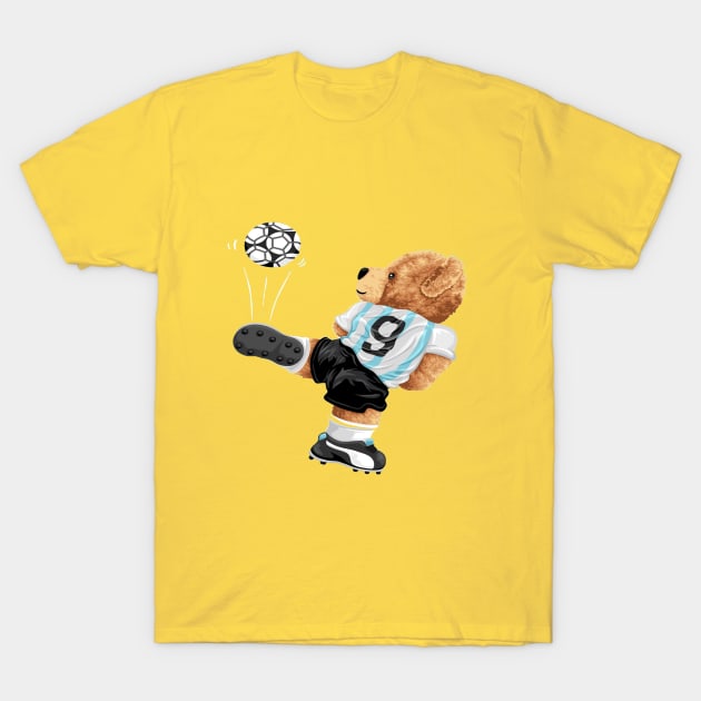 BEAR SOCCER PLAYER T-Shirt by Gouzka Creators 